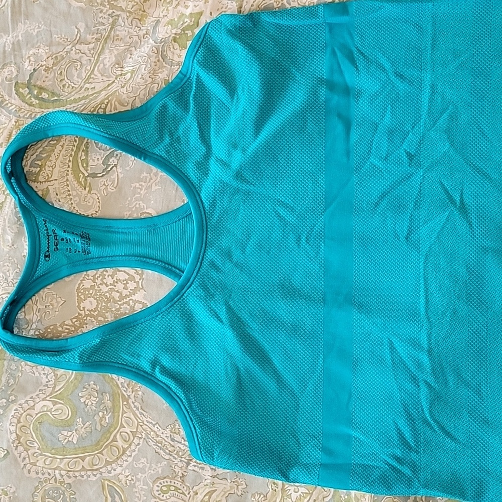 CHAMPION VAPOR TEAL RACERBACK TANK - Picture 1 of 9